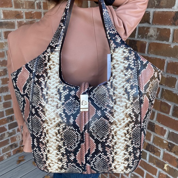 Brahmin Handbags - NWT Brahmin Carla Tea Rose Evita Snakeskin Python